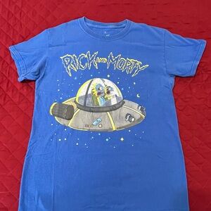 Rick and Morty Blue Short Sleeve Graphic Tee